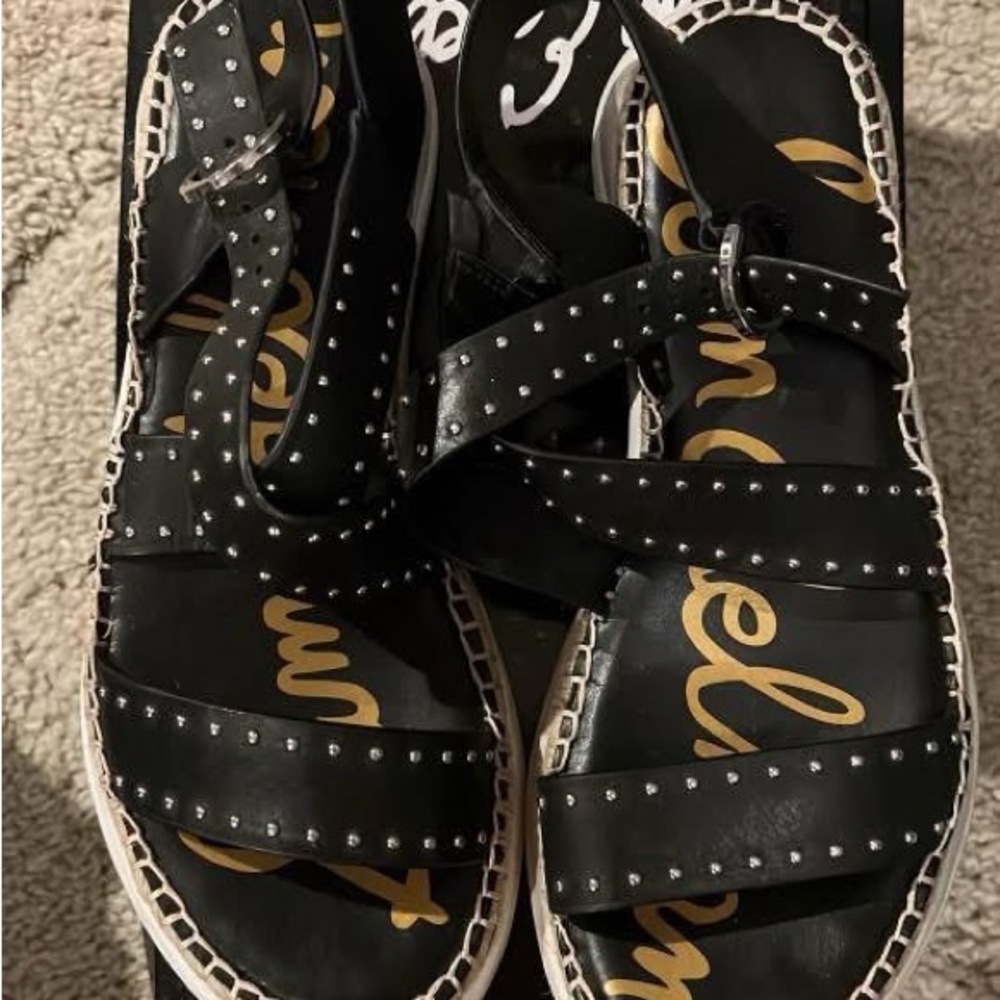 Sam Edelman Black Studded Sandals
